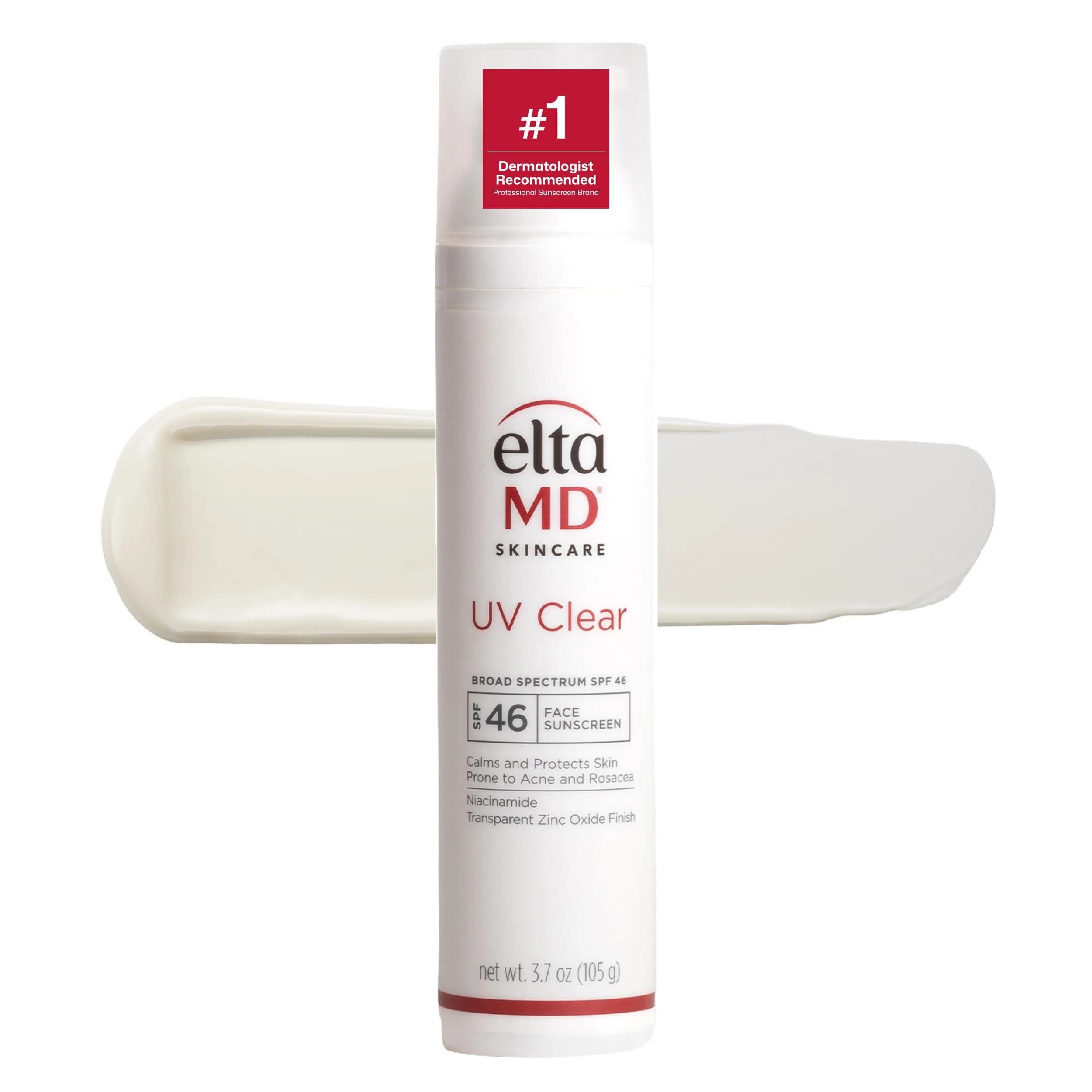 EltaMD UV Clear Untinted Face Sunscreen SPF 46 110ml (3.7 Fl Oz) | Dermatologist Recommended for Sensitive Skin