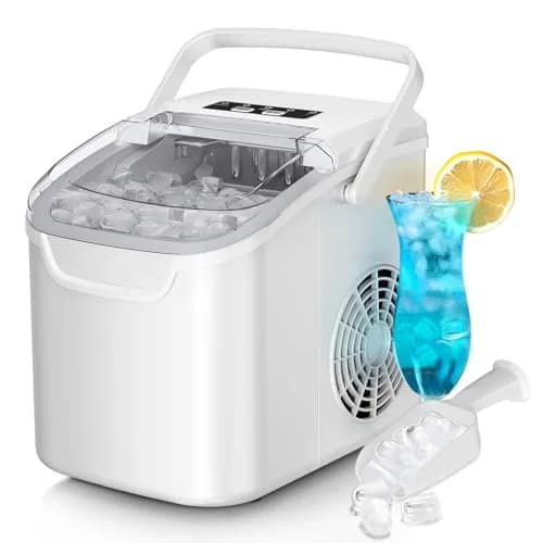 Antarctic Star Portable Countertop Ice Maker Machine 26Lbs/Day | 220V Compatible for Indian Kitchens thumbnail 1