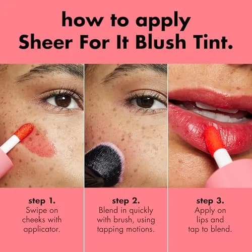 e.l.f. Sheer For It Blush Tint Plums Up 6.5ml (0.22 Fl Oz) | Hydrating Lip & Cheek Tint with Hyaluronic Acid thumbnail 3