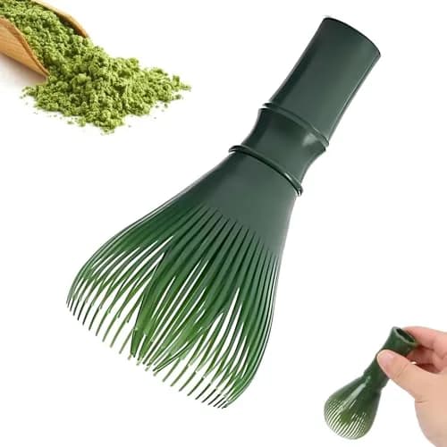 TANGZHIFEIYUE Matcha Whisk | Reusable Resin Matcha Stirring Tool for Japanese Tea Ceremony (Green) | One Size thumbnail 1