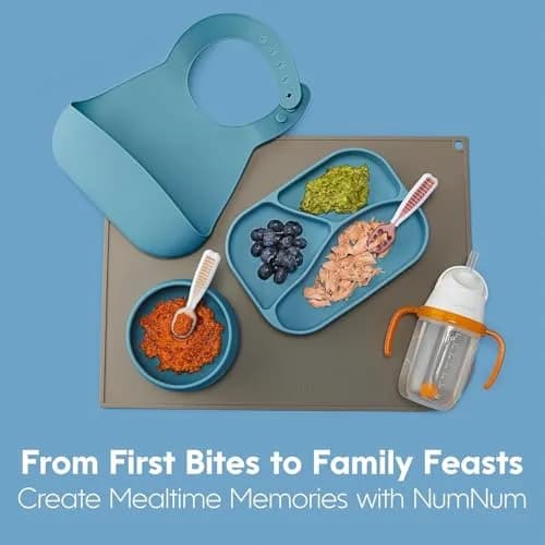 NumNum Baby Spoons Self Feeding 6 Months, 2-Pack Red/Green | Pediatric OT Recommended for Baby-Led Weaning thumbnail 9