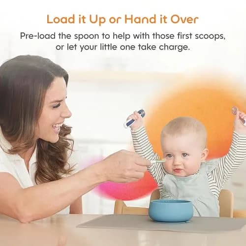 NumNum Baby Spoons Self Feeding 6 Months, 2-Pack Red/Pink | Pediatric OT Recommended for Baby Led Weaning thumbnail 5