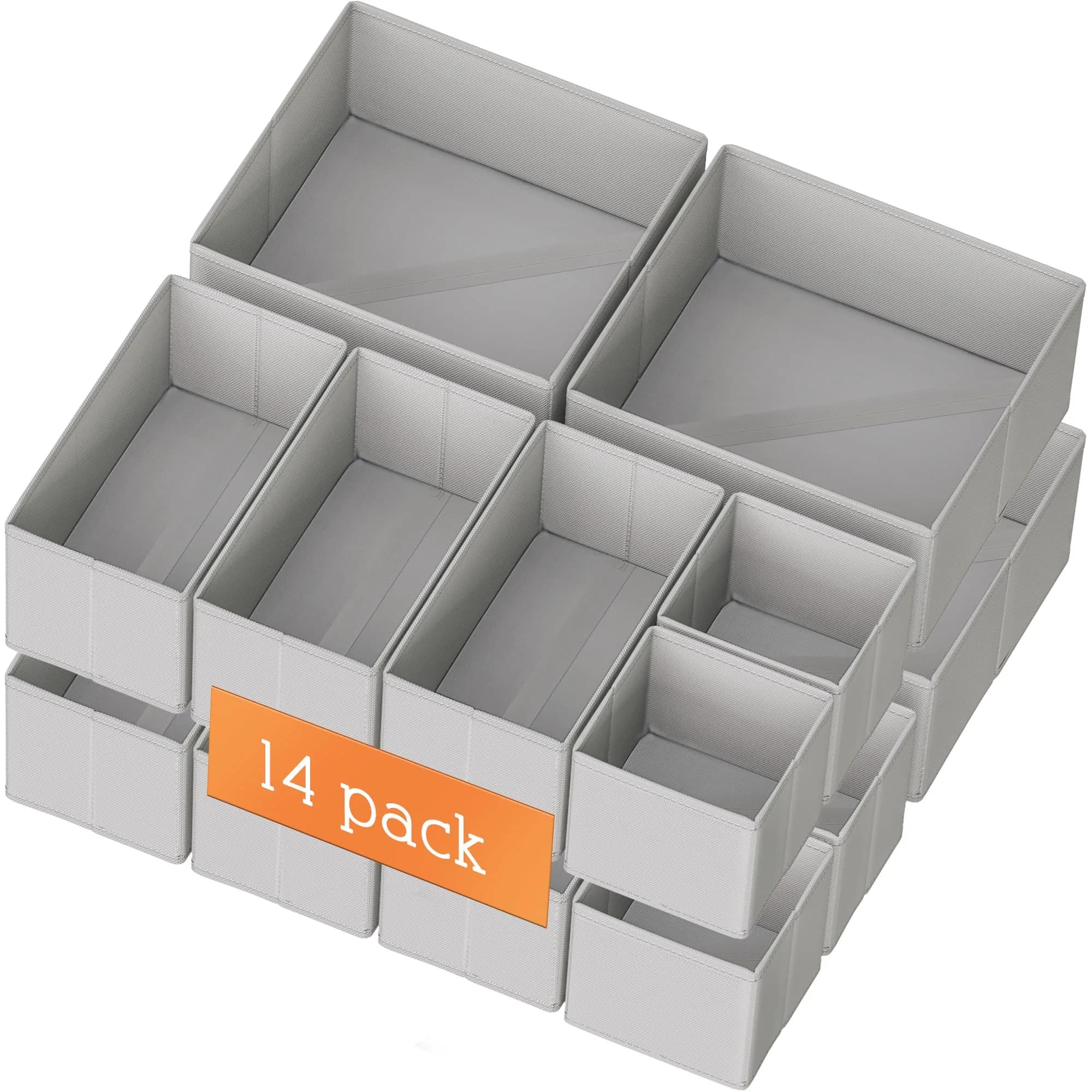 Criusia Drawer Organizer Clothes, 14 Pack | Foldable Closet Dividers for Baby Clothes & Underwear