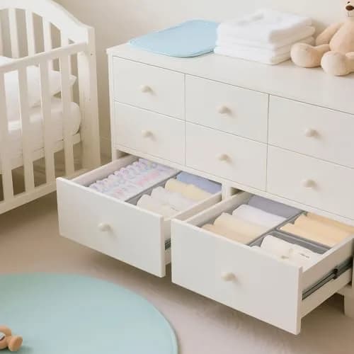 Criusia Drawer Organizer Clothes, 14 Pack | Foldable Closet Dividers for Baby Clothes & Underwear thumbnail 2