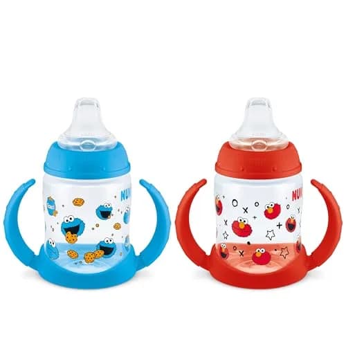 NUK Learner Cup 5oz (148ml) 2-Pack | Spill-Proof Soft Spout Transition Sippy Cup with Easy-Grip Handles thumbnail 1