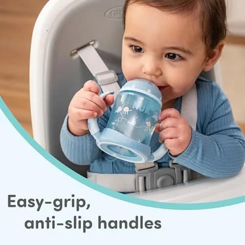 NUK Learner Cup 5oz (148ml) 2-Pack | Spill-Proof Soft Spout Transition Sippy Cup with Easy-Grip Handles thumbnail 4