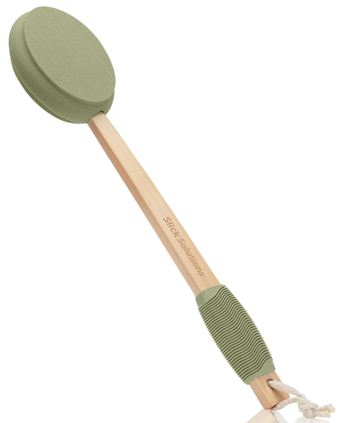 Slick Solutions 17 inch Olive Green Lotion Applicator - Easy Reach for Back & Body