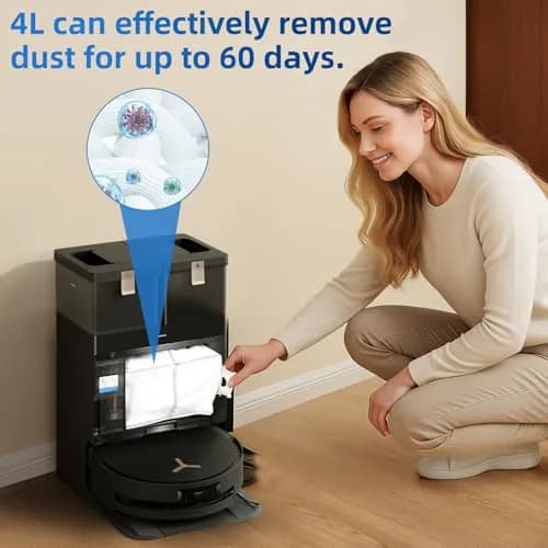 EOVWAEO 10 Pack Dust Bags for ECOVACS DEEBOT OMNI Stations | 4L Capacity, 99.99% Filtration thumbnail 6