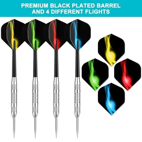 Accmor 24g Steel Tip Darts Set, 12 Pack Professional Metal Darts with Copper Barrels | Precision Machined for Control thumbnail 2
