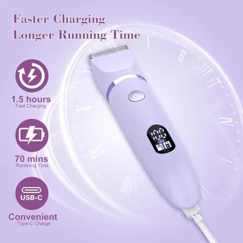 Scttomon 3-in-1 Electric Razor Bikini Trimmer Waterproof Wet & Dry | Painless Personal Groomer for Ladies Face & Body thumbnail 7