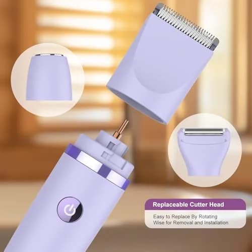 Scttomon 3-in-1 Electric Razor Bikini Trimmer Waterproof Wet & Dry | Painless Personal Groomer for Ladies Face & Body thumbnail 8