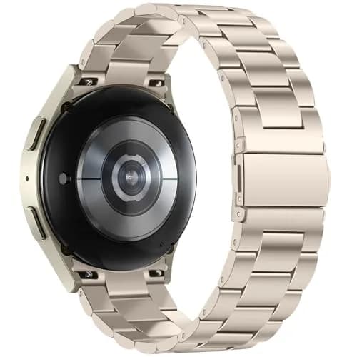 Anlinser No Gap Metal Watch Band Compatible with Samsung Galaxy Watch 7/6/5/4/FE 40mm 44mm 45mm 47mm | Stainless Steel Starlight thumbnail 2