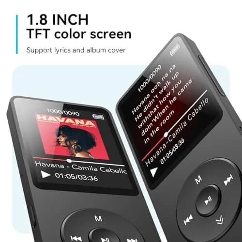 AGPTEK A02 MP3 Player 64GB (1.8 inch Screen) | Bluetooth 5.3 Music Player with Speaker & FM Radio thumbnail 6
