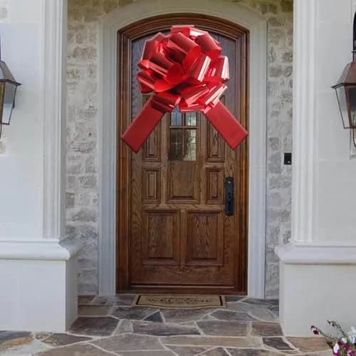 HQJAXJ 20 Inch Big Red Bow for Car | Waterproof, Large Gift Wrap Bow for Celebrations thumbnail 4
