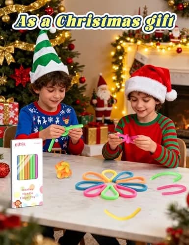 Diltik 10 Pack Stretchy Sensory Strings 11 inches (27.9 cm) | ASTM-Tested Non-Toxic TPR Fidget Toys for Kids Ages 3+ thumbnail 9