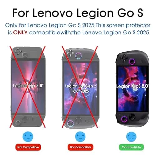 amFilm Tempered Glass Screen Protector for Lenovo Legion Go S 8.0'' | 2 Pack Ultra HD 9H Hardness thumbnail 2