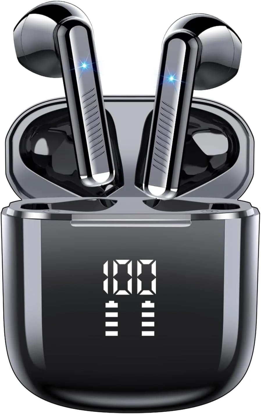 OYIB Bluetooth 5.3 Wireless Earbuds with ENC Mic, 25H Playtime, IPX7 Waterproof, Gray Black | Clear Calls & Fast Pairing - main product image