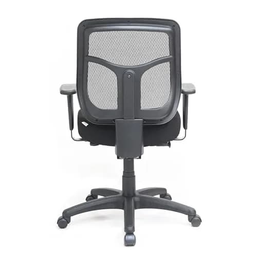 Eurotech Seating Apollo Mid-Back Swivel Office Chair, Black | Ergonomic Support & Breathable Mesh thumbnail 6