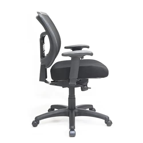 Eurotech Seating Apollo Mid-Back Swivel Office Chair, Black | Ergonomic Support & Breathable Mesh thumbnail 3