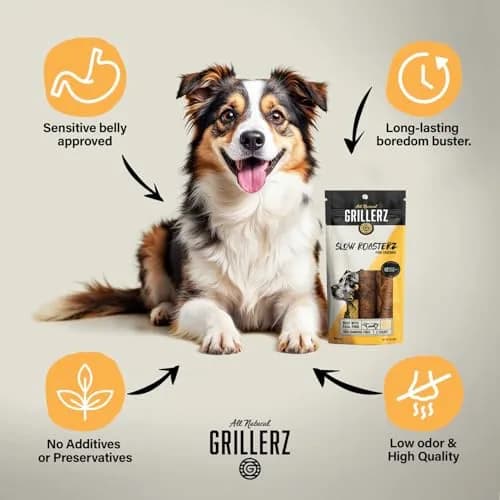 Grillerz Slow Roasterz Pork Sausages 2 Count | Rawhide-Free, High-Protein, USA-Imported thumbnail 2