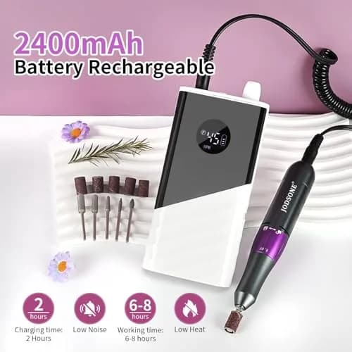 JODSONE Rechargeable Nail Drill 45000 RPM | Low Noise Portable for Home & Salon thumbnail 9