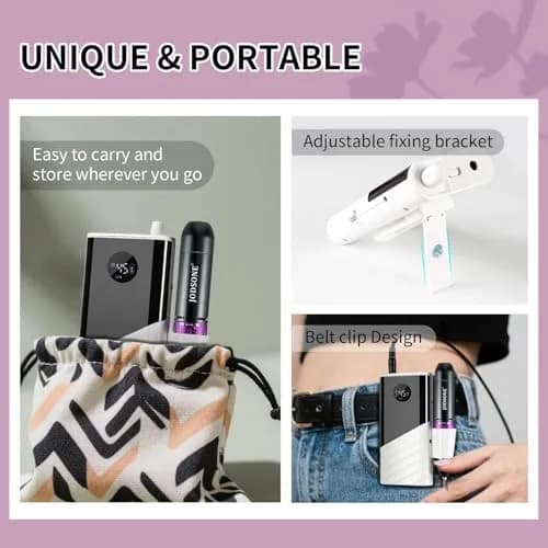 JODSONE Rechargeable Nail Drill 45000 RPM | Low Noise Portable for Home & Salon thumbnail 3