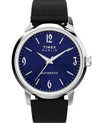 Timex Marlin Automatic Watch 40mm Navy Dial Water-Resistant | Classic Unisex Design thumbnail 1