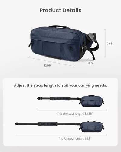 tomtoc 5.5L X-Pac Sling Crossbody Bag for Nintendo Switch 2/ROG Xbox Ally X | Waterproof Urban Travel Companion thumbnail 9