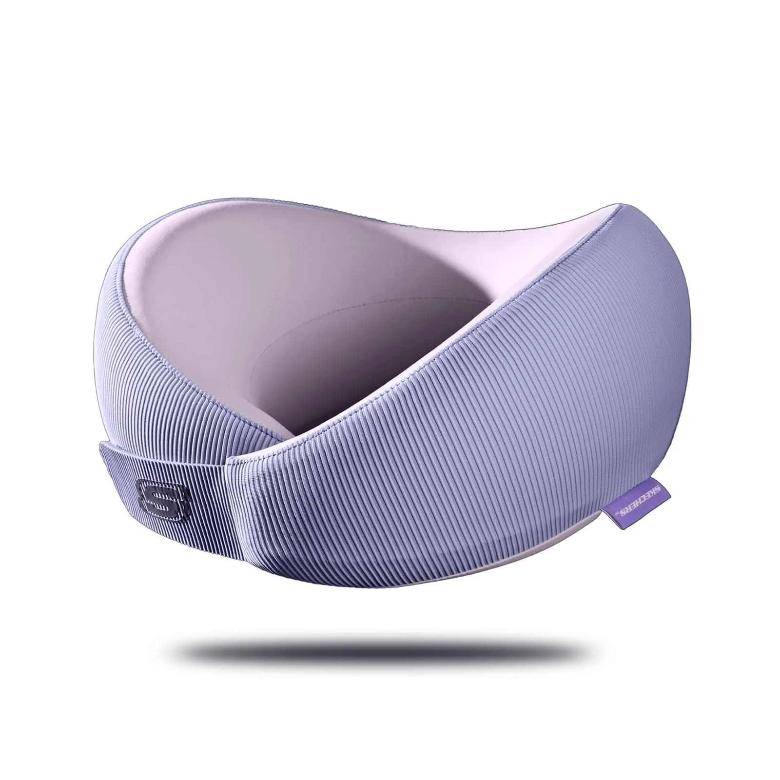 Skechers Memory Foam Neck Pillow Light Blue | Ergonomic Design for Travel, Car, Home & Office Use — Purple