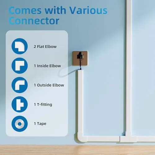 Yecaye White Cord Management Cover 360.68cm (142in) | Conceals 3-4 Cables for Home Office thumbnail 3