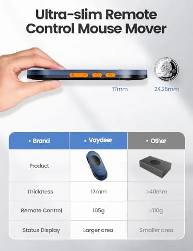 Vaydeer Air 3 Ultra Mouse Mover with App, Dark Purple | Keeps PC Active thumbnail 6