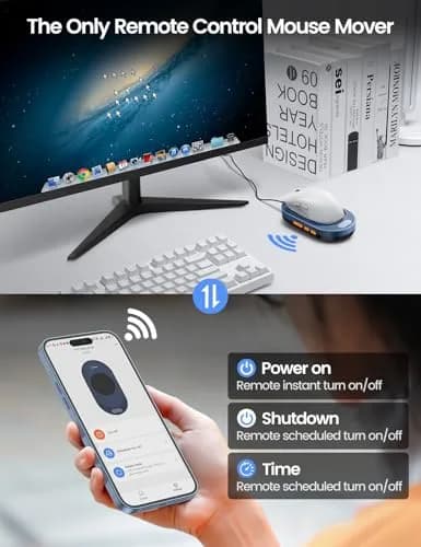 Vaydeer M4 Utra Mouse Mover with APP | Undetectable Mouse Jiggler for Computer Wakefulness, Dark Purple thumbnail 3