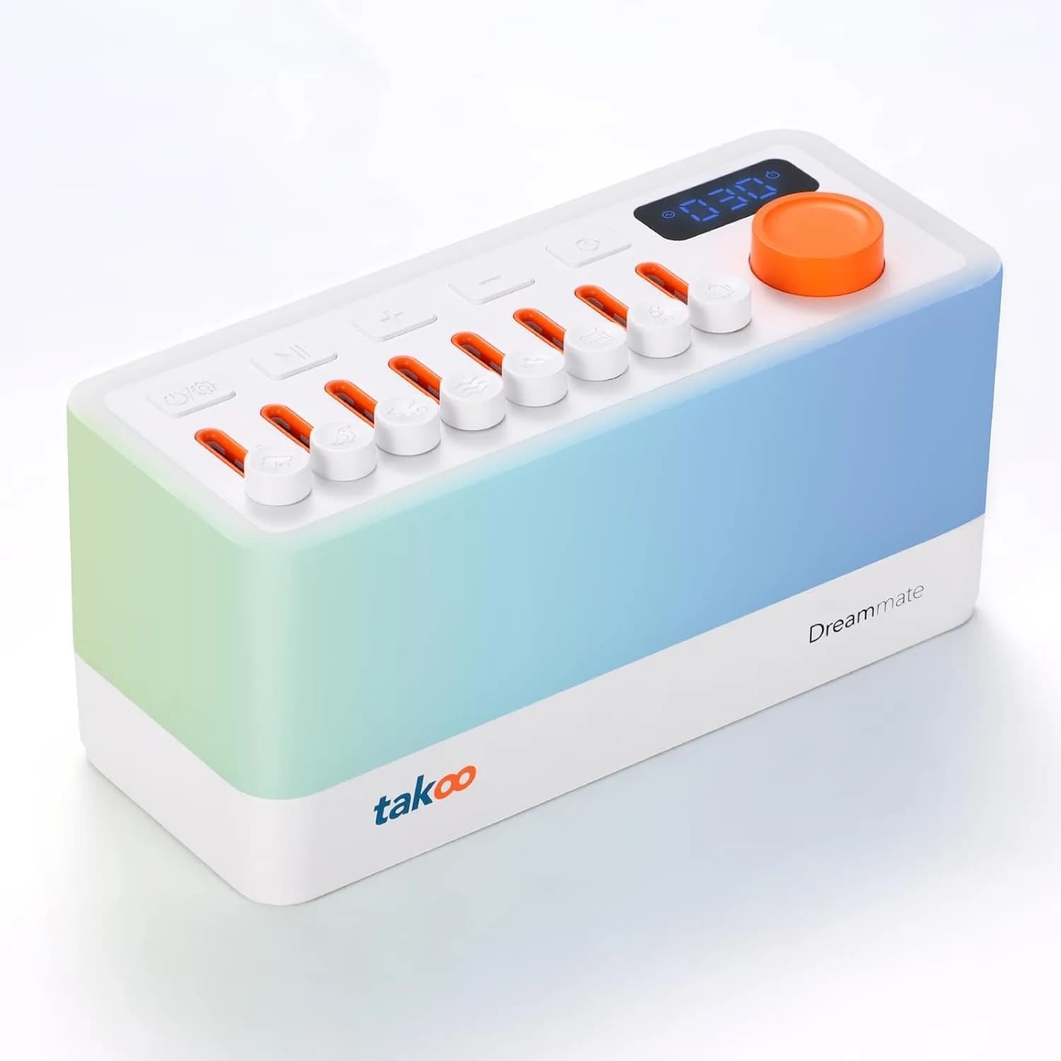 TAKOO 3-in-1 Sleep Sound Machine & Bluetooth Speaker with 12-Color Night Light, 485g (0.485kg) - main product image