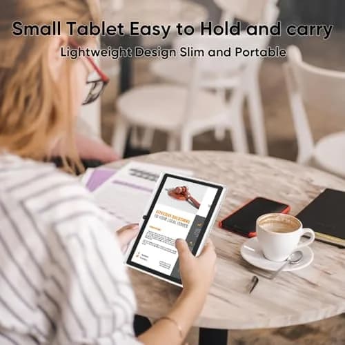 HNVHNV Android Tablet 7 Inch Tablet, 6GB RAM 32GB ROM 1TB Expansion, Quad-core Processor, Dual Camera, Pink | GMS Certified for India thumbnail 6