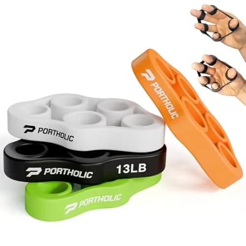 PORTHOLIC 4 Pack Hand Exerciser Grip Strengthener Set | Finger Stretcher & Forearm Trainer thumbnail 1