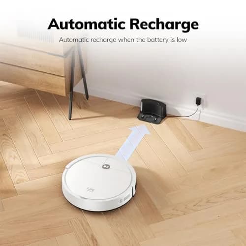 ILIFE V2 Robot Vacuum Cleaner 2.99-inch Slim, Tangle-Free Suction, White | Ideal for Hard Floors & Pet Hair thumbnail 9