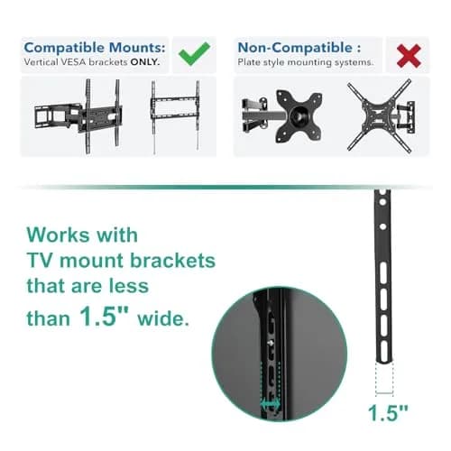WALI Sonos Arc TV Mount for Sonos Arc & Sonos Arc Ultra, Black | Heavy Duty Wall Mount up to 10kg thumbnail 7