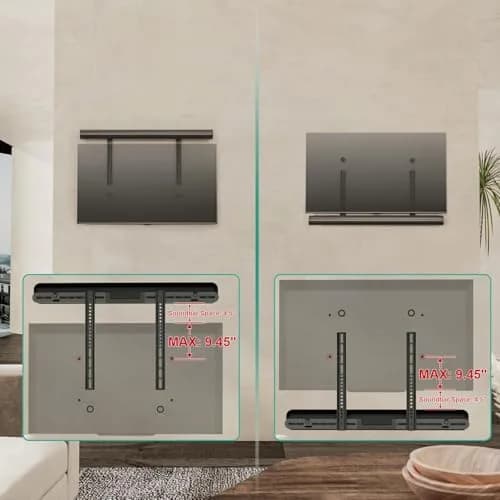 WALI Sonos Arc TV Mount for Sonos Arc & Sonos Arc Ultra, Black | Heavy Duty Wall Mount up to 10kg thumbnail 3
