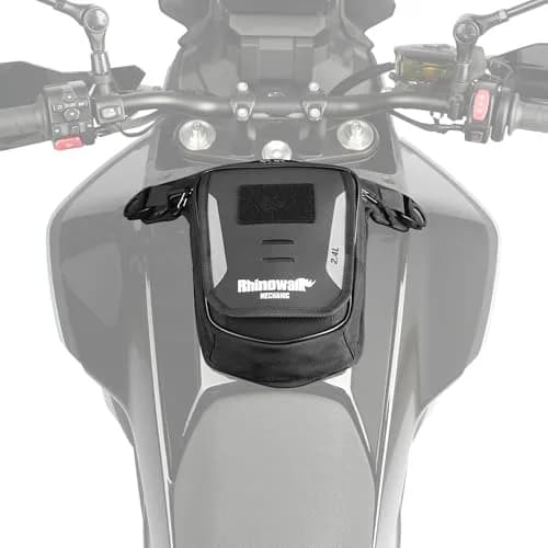 Rhinowalk Motorcycle Fuel Tank Bag, Magnetic Quick Release, Black, One Size | Multifunctional Leg & Waist Bag thumbnail 1