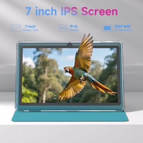HOTTABLET 7-Inch Android 14 Tablet with Case, 8GB RAM (3+5GB Expand) + 32GB ROM, IPS Screen, Dual Camera, WiFi (Navy) thumbnail 3