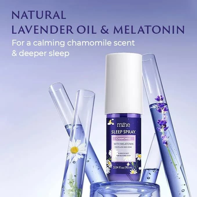 Mine Chamomile & Lavender Sleep Spray 90ml (3.04 fl oz) | Natural Essential Oils for Deep Sleep thumbnail 3