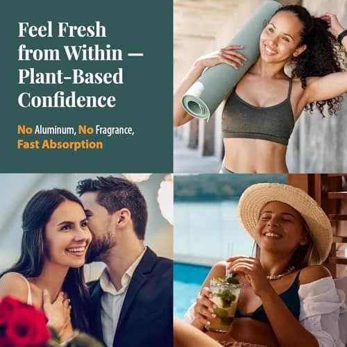 Flarovexarith Women's Body Deodorizing Supplement – Chlorophyll Capsules for Odor, Breath & Gut Detox (60 Caps) | Vegan with Matcha & Apple Cider Vinegar thumbnail 2
