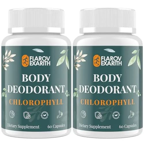 Flarovexarith Body Deodorizing Supplement – Chlorophyll Capsules for Body Odor, 120 Count | Natural Deodorizing Formula thumbnail 1