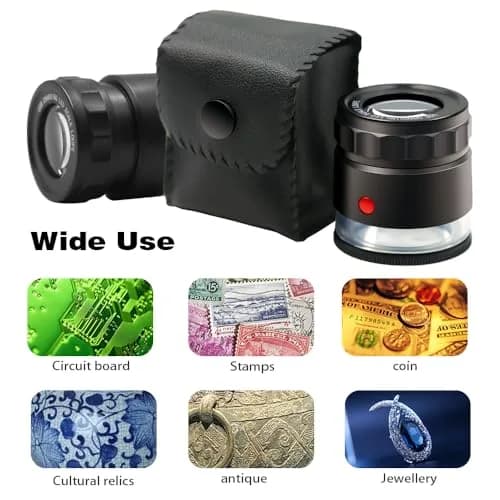 Koparneed 10x Jewelers Loupe Rechargeable with UV & LED Lights | Adjustable Focus for Gemstones & Jewelry Inspection thumbnail 8