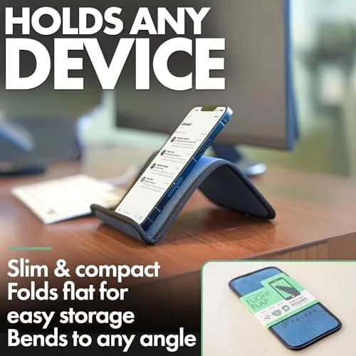 Flight Flap Airplane Phone Holder - Foldable Phone Stand for Plane Travel | Durable Denim, Lightweight & Travel-Friendly (70-120 chars) thumbnail 7