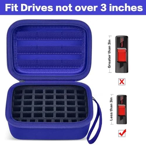 Comecase USB Flash Drive Case, Holds 44 USB Drives and 9 SD Cards | Organized Storage for Digital Devices thumbnail 2