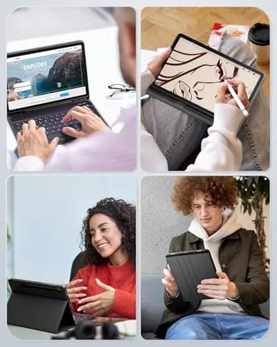 TUNKARMOR Keyboard Case with Mouse for Samsung Galaxy Tab S10 Lite/S10 FE/S9 FE/S9/S8/S7 10.9"/11" | Detachable Keyboard & Pencil Holder thumbnail 8