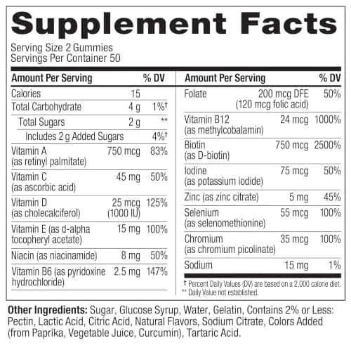 OLLY Teen Girl Multi Gummy Vitamins 100 Count | Supports Healthy Skin and Immune System thumbnail 6