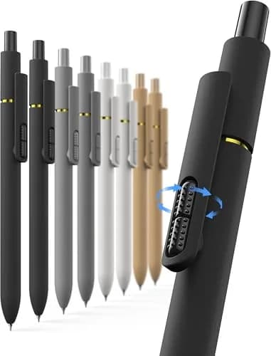 Hiacry 8 Pack Gel Pens | 0.7mm Fine Point Black Ink | Smooth Writing & Quick-Dry thumbnail 1