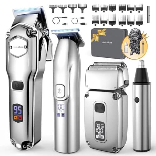 Jack & Rose Hair Clippers for Men Set 4-in-1 | Cordless Professional Hair Trimmer with LED Display thumbnail 1